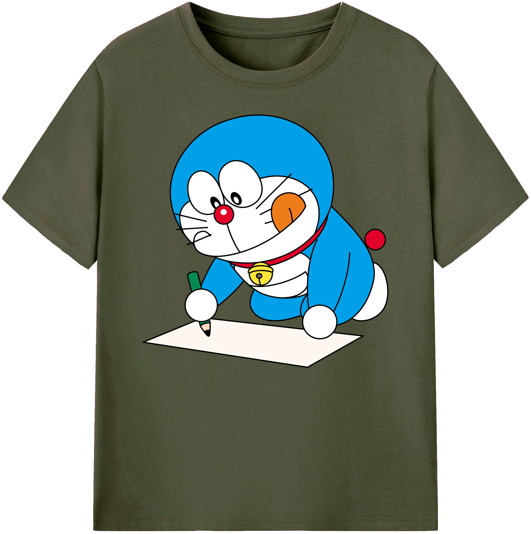 （画像用） ドラえもん Doraemon 綿100％ メンズ半袖Tシャツ｜肌触りやわらか＆通気性